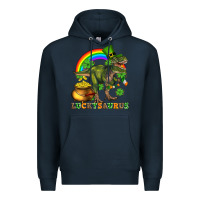 Navy luckysaurus and st patricks Premium Hoodie - AdoDesignShop