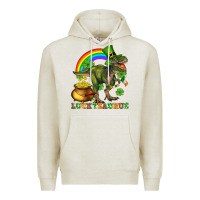 Oatmeal Heather luckysaurus and st patricks Premium Hoodie - AdoDesignShop