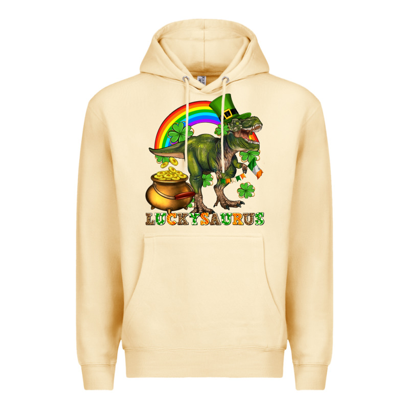Luckysaurus And St Patricks Premium Hoodie by AdoDesignShop | Teevron