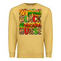 Antique Gold proud black educated nurse Premium Sweatshirt - Zillion Design Studio