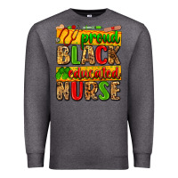 Charcoal Heather proud black educated nurse Premium Sweatshirt - Zillion Design Studio