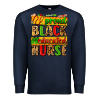 Navy proud black educated nurse Premium Sweatshirt - Zillion Design Studio