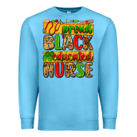 Ocean Blue proud black educated nurse Premium Sweatshirt - Zillion Design Studio