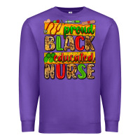 Purple proud black educated nurse Premium Sweatshirt - Zillion Design Studio