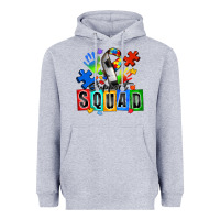 Heather Grey soccer support squad autism Heavyweight Hoodie - Zillion Design Studio