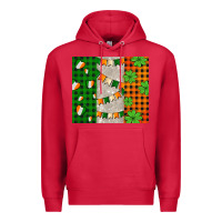 Cardinal irish flag with shamrocks and heart Premium Hoodie - AdoDesignShop