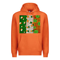 Carrot irish flag with shamrocks and heart Premium Hoodie - AdoDesignShop