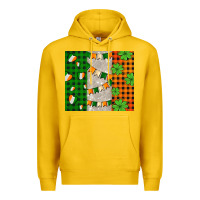 Lemon irish flag with shamrocks and heart Premium Hoodie - AdoDesignShop