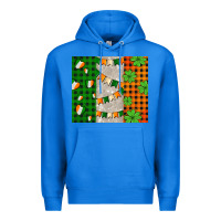 True Royal irish flag with shamrocks and heart Premium Hoodie - AdoDesignShop