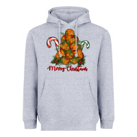 Heather Grey Merry Christmas Basketball Heavyweight Hoodie - RanaPortraitStore