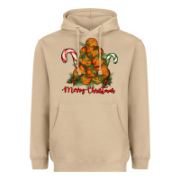 Mushroom Merry Christmas Basketball Heavyweight Hoodie - RanaPortraitStore