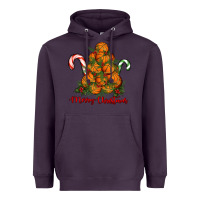 Plum Merry Christmas Basketball Heavyweight Hoodie - RanaPortraitStore