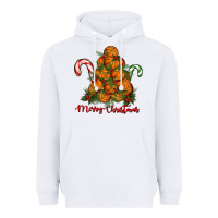 White Merry Christmas Basketball Heavyweight Hoodie - RanaPortraitStore