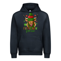 Navy i'm freakin freezin christmas long haired cow Urban Hoodie - Jasminsmagicworld