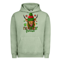 Pigment Oil Green i'm freakin freezin christmas long haired cow Urban Hoodie - Jasminsmagicworld