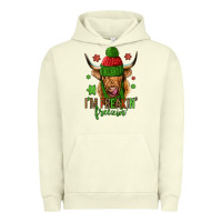 Pigment Pistachio i'm freakin freezin christmas long haired cow Urban Hoodie - Jasminsmagicworld