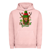 Pigment Salmon i'm freakin freezin christmas long haired cow Urban Hoodie - Jasminsmagicworld