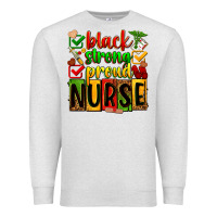 Oatmeal Heather black strong proud nurse Premium Sweatshirt - Zillion Design Studio