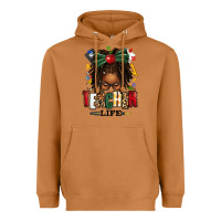 Meerkat teacher life afro locs messy bun Heavyweight Hoodie - texasbilliewilder