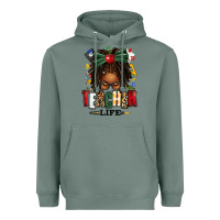 Sage teacher life afro locs messy bun Heavyweight Hoodie - texasbilliewilder
