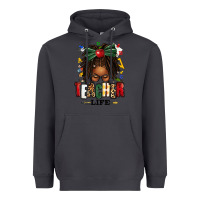 Smoke teacher life afro locs messy bun Heavyweight Hoodie - texasbilliewilder
