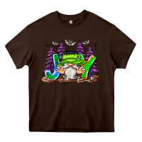 Chocolate Brown Joy Halloween Gnome Heavy Core Tee - CowhideDigitalArt