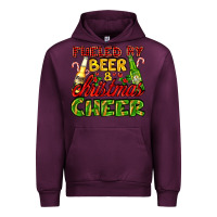 Mauve Wine fueled by beer and christmas cheer with beer bottles Urban Hoodie - AdoDesignShop