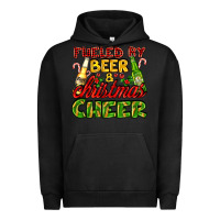 Pigment Black fueled by beer and christmas cheer with beer bottles Urban Hoodie - AdoDesignShop