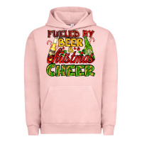 Pigment Salmon fueled by beer and christmas cheer with beer bottles Urban Hoodie - AdoDesignShop