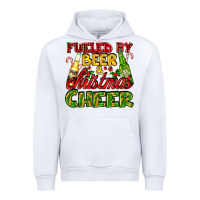 White fueled by beer and christmas cheer with beer bottles Urban Hoodie - AdoDesignShop