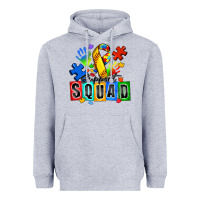 Heather Grey softball support squad autism Heavyweight Hoodie - Zillion Design Studio