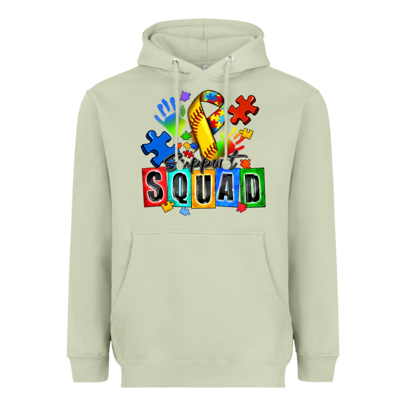Softball Support Squad Autism Heavyweight Hoodie by Zillion Design Studio | Teevron