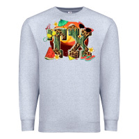Heather Grey summer tx Premium Sweatshirt - texasbilliewilder