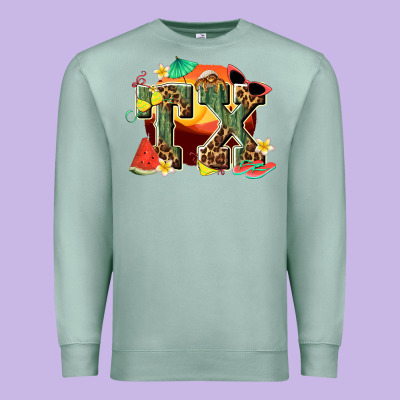 Summer Tx Premium Sweatshirt Designed By Texasbilliewilder