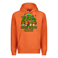 Carrot hangin with my gnomes with rainbow Premium Hoodie - AdoDesignShop