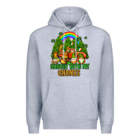 Heather Grey hangin with my gnomes with rainbow Premium Hoodie - AdoDesignShop