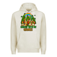 Oatmeal Heather hangin with my gnomes with rainbow Premium Hoodie - AdoDesignShop