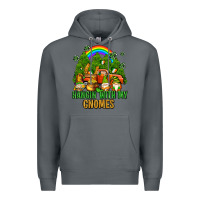 Rock hangin with my gnomes with rainbow Premium Hoodie - AdoDesignShop