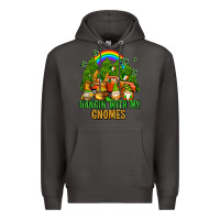 Smoke hangin with my gnomes with rainbow Premium Hoodie - AdoDesignShop
