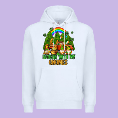 Hangin With My Gnomes With Rainbow Premium Hoodie Designed By Adodesignshop