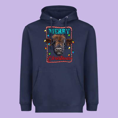 Heavyweight Hoodie Merry Christmas Calf