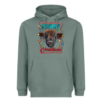 Sage Merry Christmas Calf Heavyweight Hoodie - RanaPortraitStore