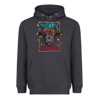 Smoke Merry Christmas Calf Heavyweight Hoodie - RanaPortraitStore