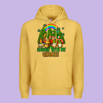Hangin With My Gnomes With Rainbow Premium Hoodie Designed By Adodesignshop