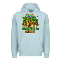 Blue Mist hangin with my gnomes with rainbow Premium Hoodie - AdoDesignShop