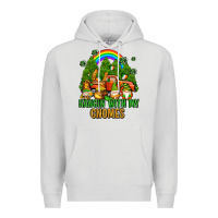 Dove Grey hangin with my gnomes with rainbow Premium Hoodie - AdoDesignShop