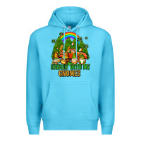 Ocean Blue hangin with my gnomes with rainbow Premium Hoodie - AdoDesignShop