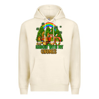 Tofu hangin with my gnomes with rainbow Premium Hoodie - AdoDesignShop