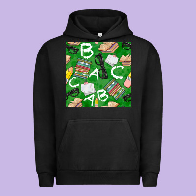 English Class Seamless Pattern Urban Hoodie Designed By Bundleandbundleshop