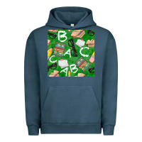 Pigment Midnight Navy english class seamless pattern Urban Hoodie - BundleAndBundleShop